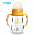 180ml Wholesale Anti-explosion Blue Borosilicate Glass Baby Feeding Bottle